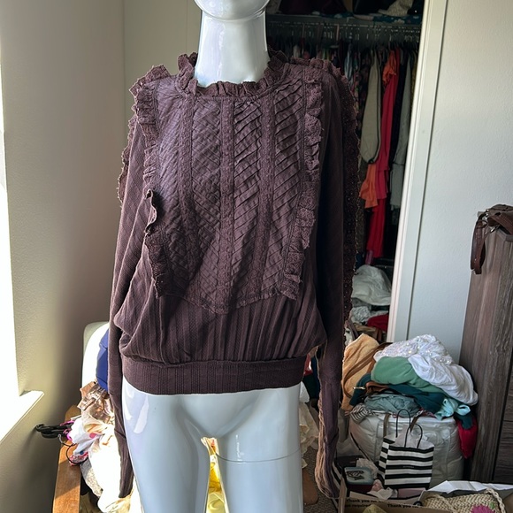FREE PEOPLE MORE ROMANCE SHIRT TOP BLOUSE SIZE S MSRP $128.00 NWT - Picture 5 of 13